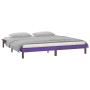 Bed frame with LED solid wood honey brown 200x200 cm by , Beds and slatted bases - Ref: Foro24-820629, Price: 121,93 €, Disco...