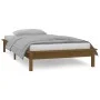 Estructura cama individual madera maciza marrón miel 75x190 cm de , Camas y somieres - Ref: Foro24-820634, Precio: 75,19 €, D...