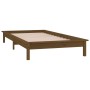 Einzelbettgestell aus honigbraunem Massivholz, 75 x 190 cm von , Betten und Lattenroste - Ref: Foro24-820634, Preis: 75,19 €,...
