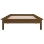 Estructura cama individual madera maciza marrón miel 75x190 cm de , Camas y somieres - Ref: Foro24-820634, Precio: 75,19 €, D...