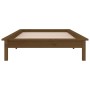 Honey brown solid wood single bed frame 75x190 cm by , Beds and slatted bases - Ref: Foro24-820634, Price: 75,19 €, Discount: %