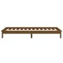 Estructura cama individual madera maciza marrón miel 75x190 cm de , Camas y somieres - Ref: Foro24-820634, Precio: 75,19 €, D...