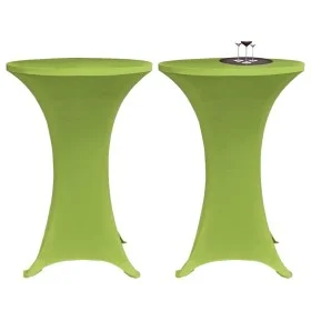 Elastic table cover 2 units 60 cm green by , Covers - Ref: Foro24-131431, Price: 20,18 €, Discount: %