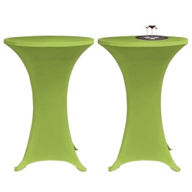 Funda elástica para mesa 2 unidades 60 cm verde de , Fundas - Ref: Foro24-131431, Precio: 20,52 €, Descuento: %