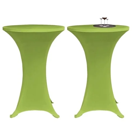 Elastic table cover 2 units 60 cm green by , Covers - Ref: Foro24-131431, Price: 20,18 €, Discount: %