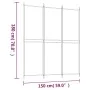 Divider screen with 3 white fabric panels 150x180 cm by , Room dividers - Ref: Foro24-350210, Price: 34,19 €, Discount: %