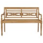 Bank aus massivem Teakholz Batavia mit beigem Kissen 120 cm von , Gartenbänke - Ref: Foro24-3062157, Preis: 223,50 €, Rabatt: %
