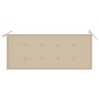 Bank aus massivem Teakholz Batavia mit beigem Kissen 120 cm von , Gartenbänke - Ref: Foro24-3062157, Preis: 223,50 €, Rabatt: %