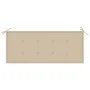 Batavia solid teak wood bench with beige cushion 120 cm by , garden benches - Ref: Foro24-3062157, Price: 219,49 €, Discount: %