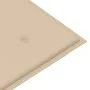 Batavia solid teak wood bench with beige cushion 120 cm by , garden benches - Ref: Foro24-3062157, Price: 219,49 €, Discount: %