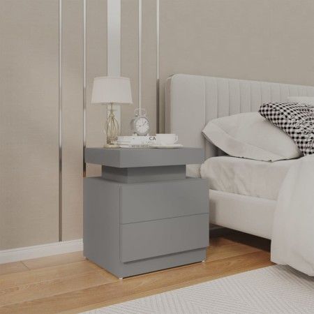 Grauer Nachttisch aus Holzwerkstoff, 45 x 35 x 52 cm von vidaXL, Nachttische - Ref: Foro24-326851, Preis: 108,11 €, Rabatt: %