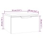 Betongrauer Wand-Nachttisch 34x30x20 cm von , Schließfächer und Lagerschränke - Ref: Foro24-811384, Preis: 25,95 €, Rabatt: %