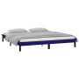 Double bed frame with LED black solid wood 120x190 cm by , Beds and slatted bases - Ref: Foro24-820645, Price: 137,38 €, Disc...