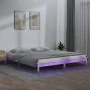 Bed frame with LED solid wood 200x200 cm by , Beds and slatted bases - Ref: Foro24-820626, Price: 118,46 €, Discount: %