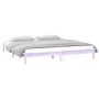 Bed frame with LED solid wood 200x200 cm by , Beds and slatted bases - Ref: Foro24-820626, Price: 118,46 €, Discount: %