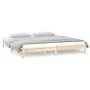 Bed frame with LED solid wood 200x200 cm by , Beds and slatted bases - Ref: Foro24-820626, Price: 118,46 €, Discount: %