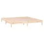 Estructura de cama con LED madera maciza 200x200 cm de , Camas y somieres - Ref: Foro24-820626, Precio: 118,45 €, Descuento: %
