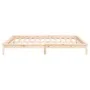 Bed frame with LED solid wood 200x200 cm by , Beds and slatted bases - Ref: Foro24-820626, Price: 118,46 €, Discount: %