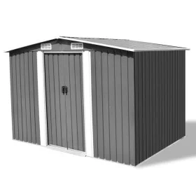 Metall-Gartenhaus 257x205x178 cm grau von vidaXL, Schuppen - Ref: Foro24-42907, Preis: 287,38 €, Rabatt: %