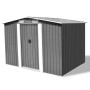 Metall-Gartenhaus 257x205x178 cm grau von vidaXL, Schuppen - Ref: Foro24-42907, Preis: 314,90 €, Rabatt: %