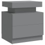 Grauer Nachttisch aus Holzwerkstoff, 45 x 35 x 52 cm von vidaXL, Nachttische - Ref: Foro24-326851, Preis: 108,11 €, Rabatt: %