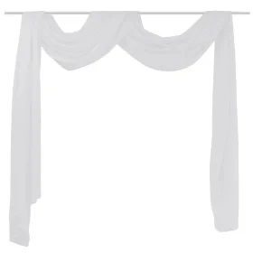 Transparent voile curtain, 140 x 600 cm, White by , Curtains and curtains - Ref: Foro24-130756, Price: 18,46 €, Discount: %
