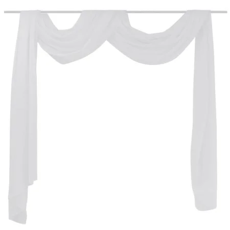 Transparent voile curtain, 140 x 600 cm, White by , Curtains and curtains - Ref: Foro24-130756, Price: 19,47 €, Discount: %