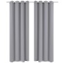 Blackout curtains 2 pieces with metal eyelets 135x175 cm gray by , Curtains and curtains - Ref: Foro24-132202, Price: 32,15 €...