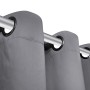 Cortinas opacas 2 piezas con ojales de metal 135x175 cm gris de , Cortinas y visillos - Ref: Foro24-132202, Precio: 32,15 €, ...
