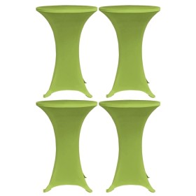 Elastic table cover 4 units 60 cm green by , Covers - Ref: Foro24-279087, Price: 34,28 €, Discount: %