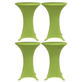 Elastic table cover 4 units 60 cm green by , Covers - Ref: Foro24-279087, Price: 33,67 €, Discount: %