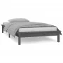 Bed frame with LED solid gray wood 90x190 cm by , Beds and slatted bases - Ref: Foro24-820638, Price: 137,70 €, Discount: %