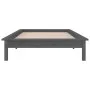 Bed frame with LED solid gray wood 90x190 cm by , Beds and slatted bases - Ref: Foro24-820638, Price: 137,70 €, Discount: %