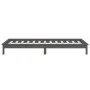 Bed frame with LED solid gray wood 90x190 cm by , Beds and slatted bases - Ref: Foro24-820638, Price: 137,70 €, Discount: %