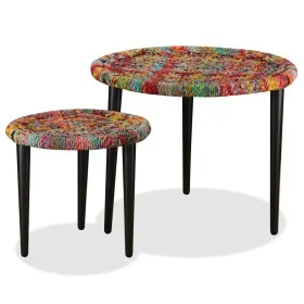 Set of coffee tables with chindi details 2 pcs multicolor by vidaXL, Coffee table - Ref: Foro24-244213, Price: 107,36 €, Disc...