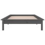 Bed frame with LED solid gray wood 75x190 cm by , Beds and slatted bases - Ref: Foro24-820633, Price: 80,56 €, Discount: %