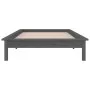 Bettgestell mit LED-Massivholz in Grau, 75 x 190 cm von , Betten und Lattenroste - Ref: Foro24-820633, Preis: 79,82 €, Rabatt: %