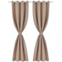 Cortinas opacas 2 piezas con ojales de metal 135x175 cm crema de , Cortinas y visillos - Ref: Foro24-132201, Precio: 29,57 €,...