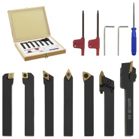 Set de herramientas de torneado indexable 12 piezas 8x8mm 70mm