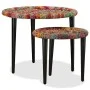 Set of coffee tables with chindi details 2 pcs multicolor by vidaXL, Coffee table - Ref: Foro24-244213, Price: 107,36 €, Disc...