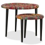 Satz Couchtische mit Chindi-Details, 2 Stück, mehrfarbig von vidaXL, Couchtisch - Ref: Foro24-244213, Preis: 109,83 €, Rabatt: %