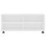 Weißer TV-Schrank aus Sperrholz mit Rollen 90x35x35 cm von , TV-Möbel - Ref: Foro24-800180, Preis: 55,18 €, Rabatt: %