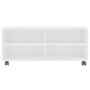 Weißer TV-Schrank aus Sperrholz mit Rollen 90x35x35 cm von , TV-Möbel - Ref: Foro24-800180, Preis: 55,99 €, Rabatt: %
