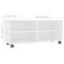 Mueble de TV con ruedas madera contrachapada blanco 90x35x35 cm de , Muebles TV - Ref: Foro24-800180, Precio: 65,24 €, Descue...