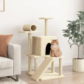 Rascador para gatos con postes de sisal color crema 110,5 cm by , Cat furniture - Ref: Foro24-172061, Price: 39,05 €, Discoun...