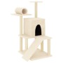 Katzenkratzbaum mit Sisalstangen in Cremefarbe, 110,5 cm. von , Katzenmöbel - Ref: Foro24-172061, Preis: 39,58 €, Rabatt: %