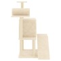 Rascador para gatos con postes de sisal color crema 110,5 cm de , Mobiliario para gatos - Ref: Foro24-172061, Precio: 39,22 €...
