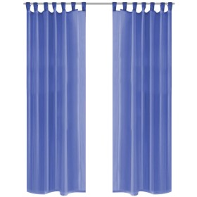 Chiffon curtains 2 units 140x245 cm royal blue by vidaXL, Curtains and curtains - Ref: Foro24-132247, Price: 19,42 €, Discoun...