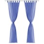 Cortinas de gasa 2 unidades 140x245 cm azul real de vidaXL, Cortinas y visillos - Ref: Foro24-132247, Precio: 21,22 €, Descue...