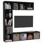 TV cabinet and bookcase 3 pieces black 180x30x180 cm by vidaXL, Bookcases and shelves - Ref: Foro24-278789, Price: 190,33 €, ...